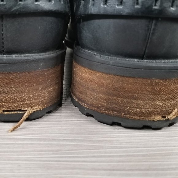 UGG Orion Side Zip Boots, Black Leather, Womens Size 10 US / 41 - Picture 15 of 16